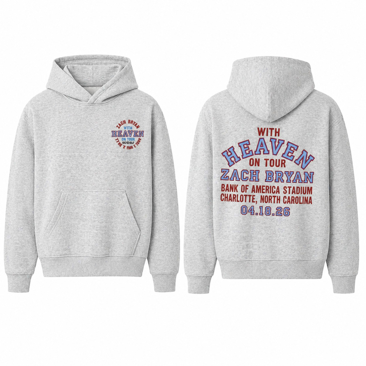 Zach Bryan With Heaven On Tour Charlotte, NC Apr 18, 2026T-Shirt or Hoodie