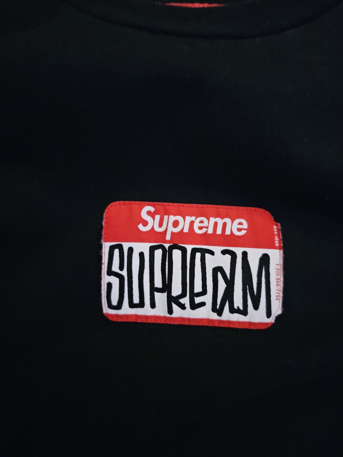 Supreme Gonz Nametag S/S Top BLACK MEDIUM FW21