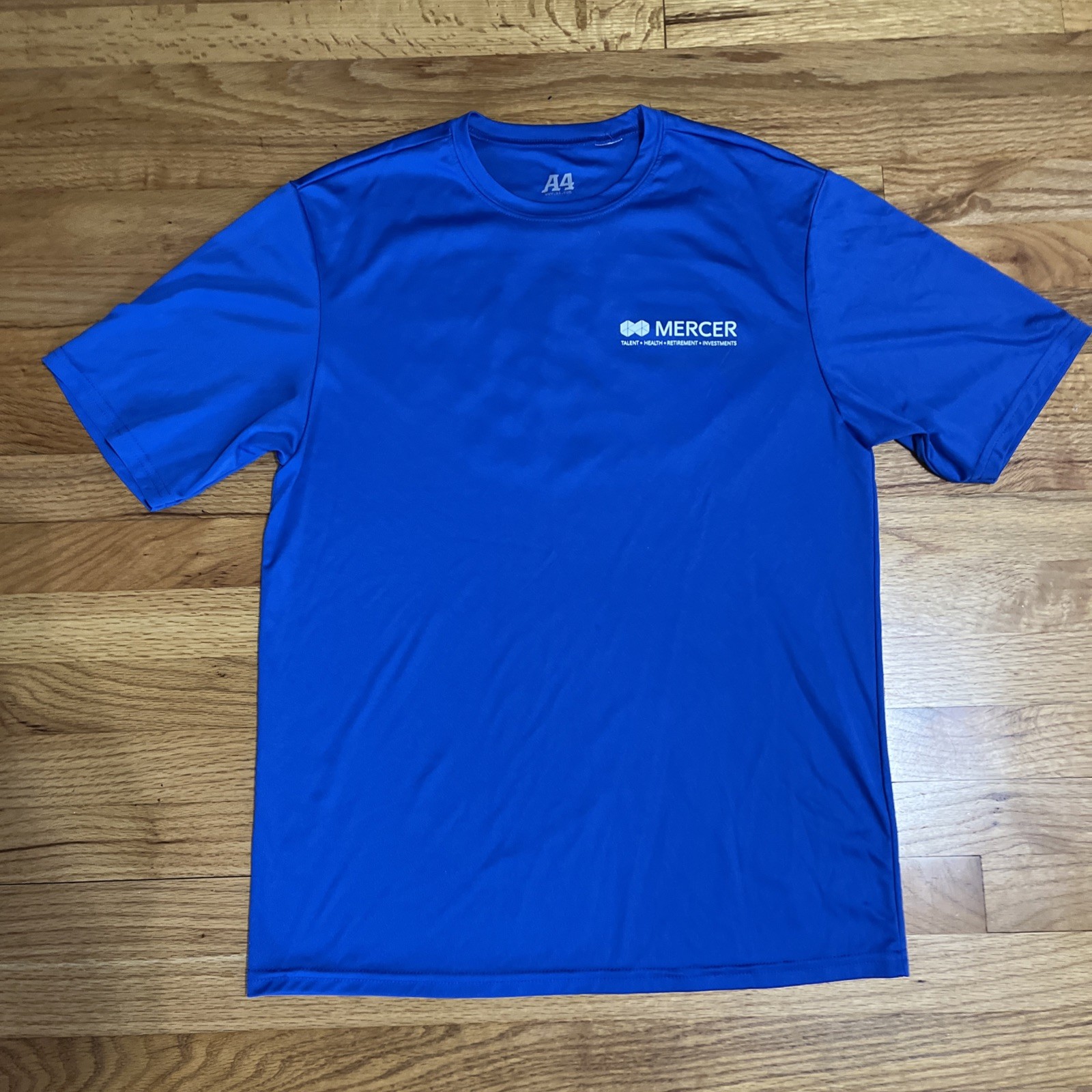 Mercer T-Shirt Blue Mens Medium Mercer Cares Atlanta A4