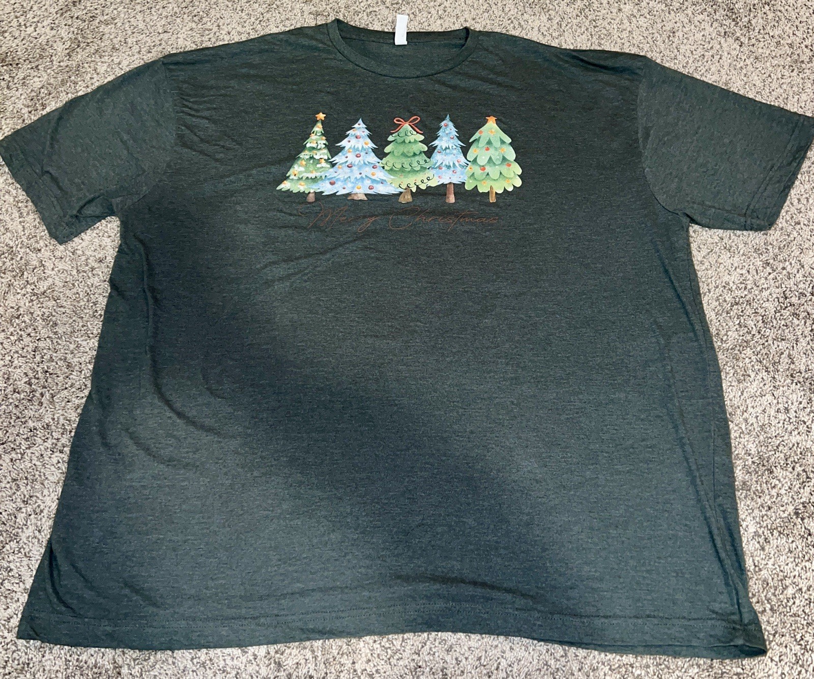 Christmas Tree T Shirt 3X Merry Christmas Ornaments Lights Soft