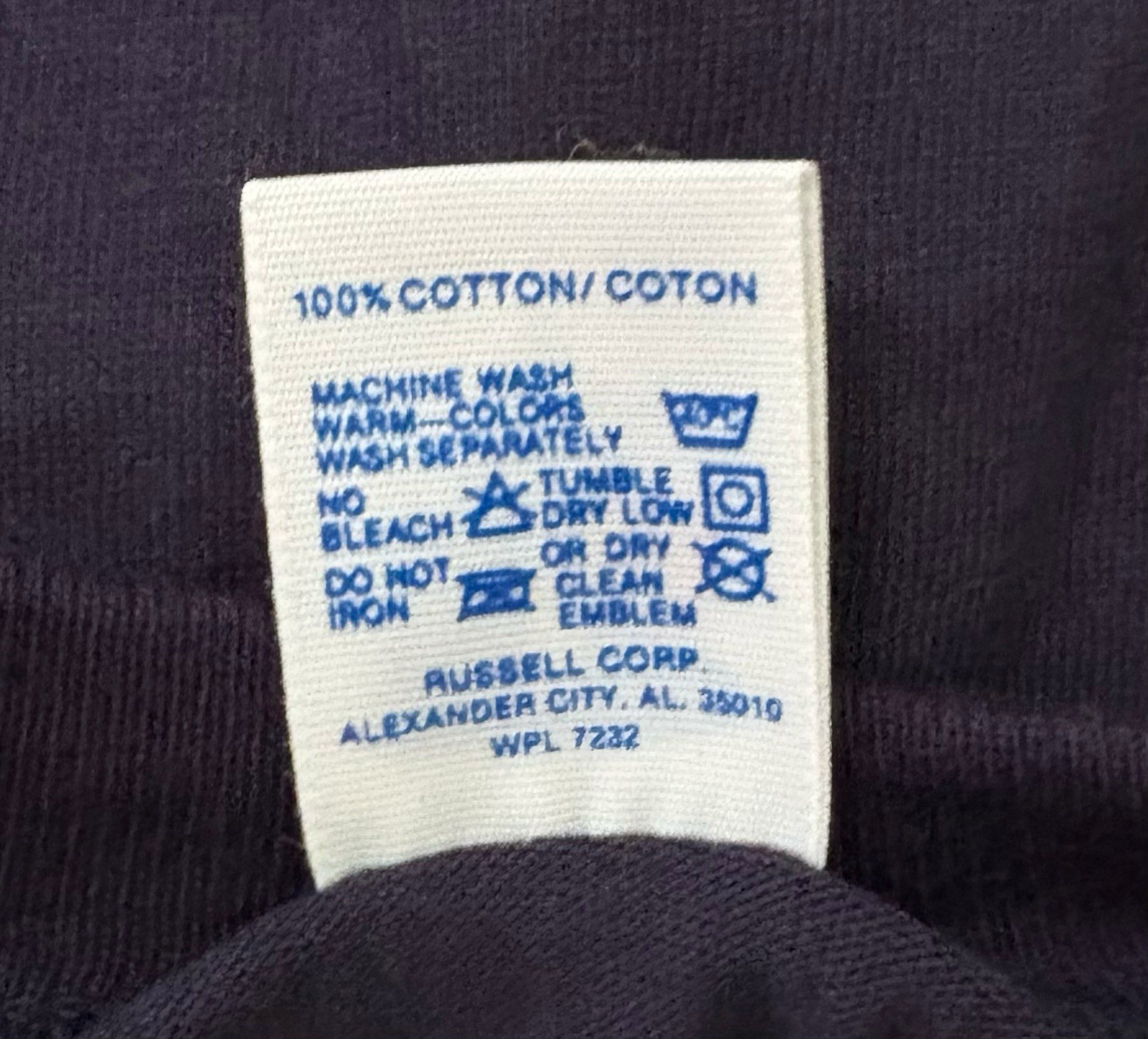 vintage russell athletic single stitch t-shirt mens size large NOS NWOT USA made