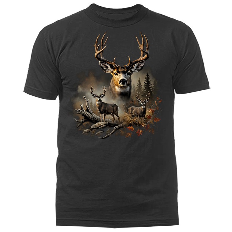 Whitetail Deer Buck Forest Scene Wildlife Nature Wilderness T-shirt