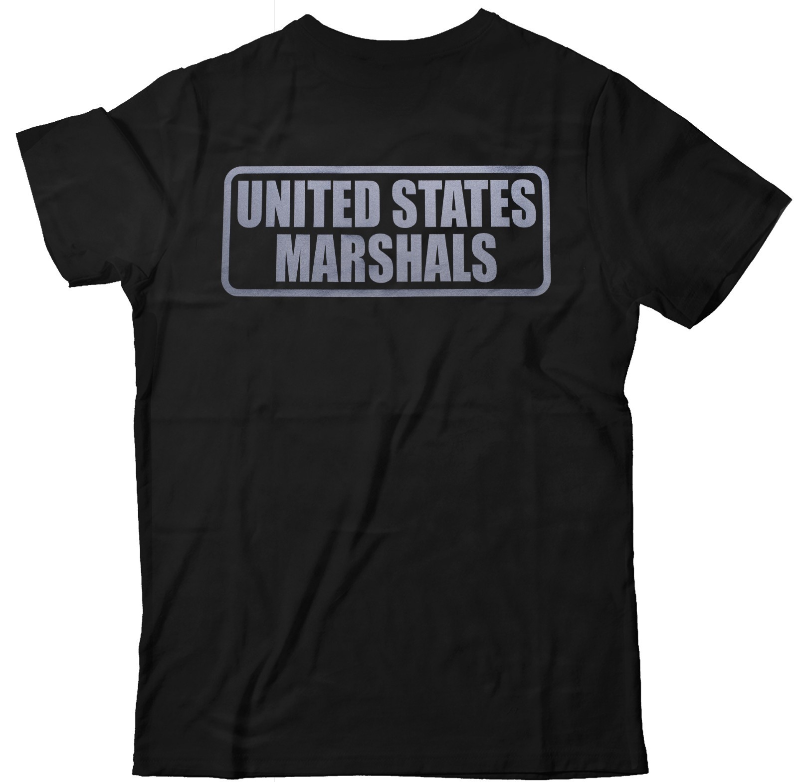 US Marshals t-shirt with REFLECTIVE logo design, 100% cotton.