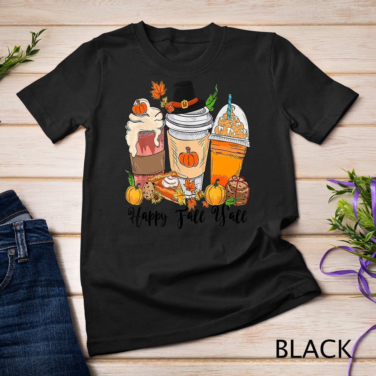 Happy Fall Y’all Pumpkin Truck Autumn Thanksgiving Unisex T-shirt