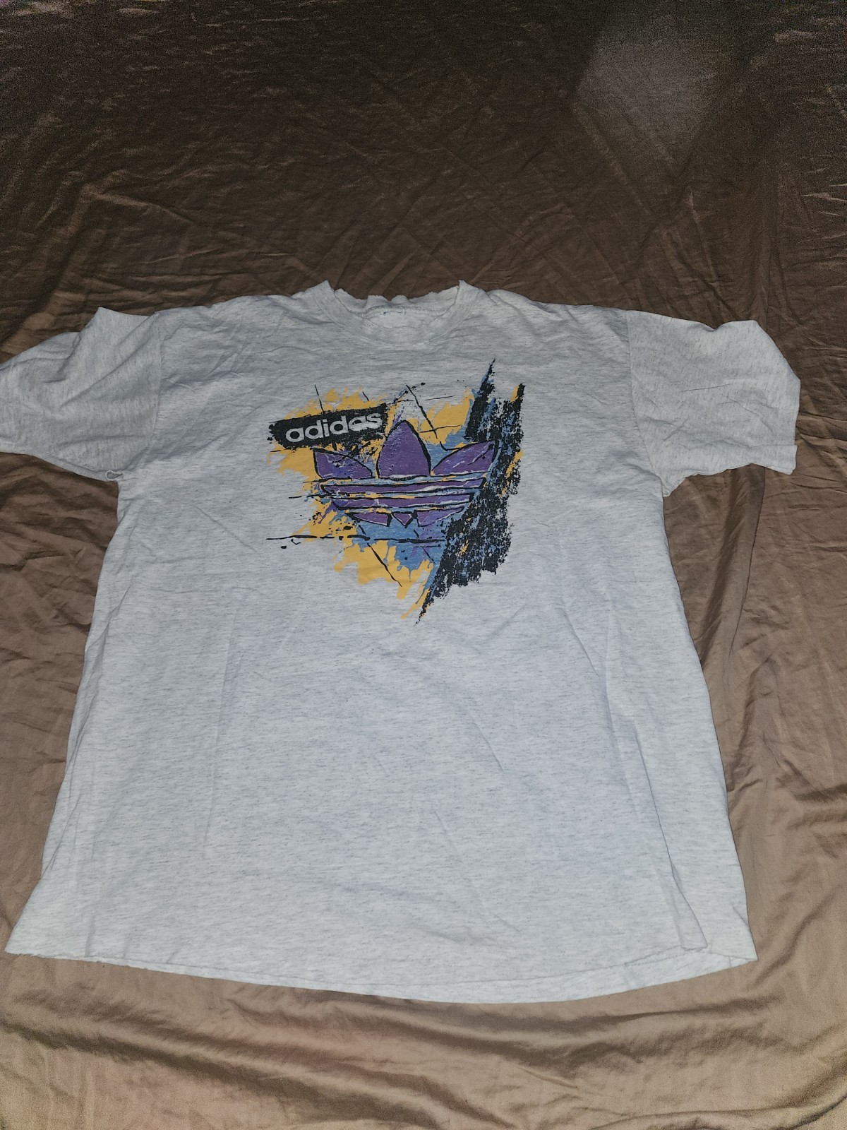 Vintage Thrashed Adidas T Shirt Y2k No Tags Size Xl? Many Holes