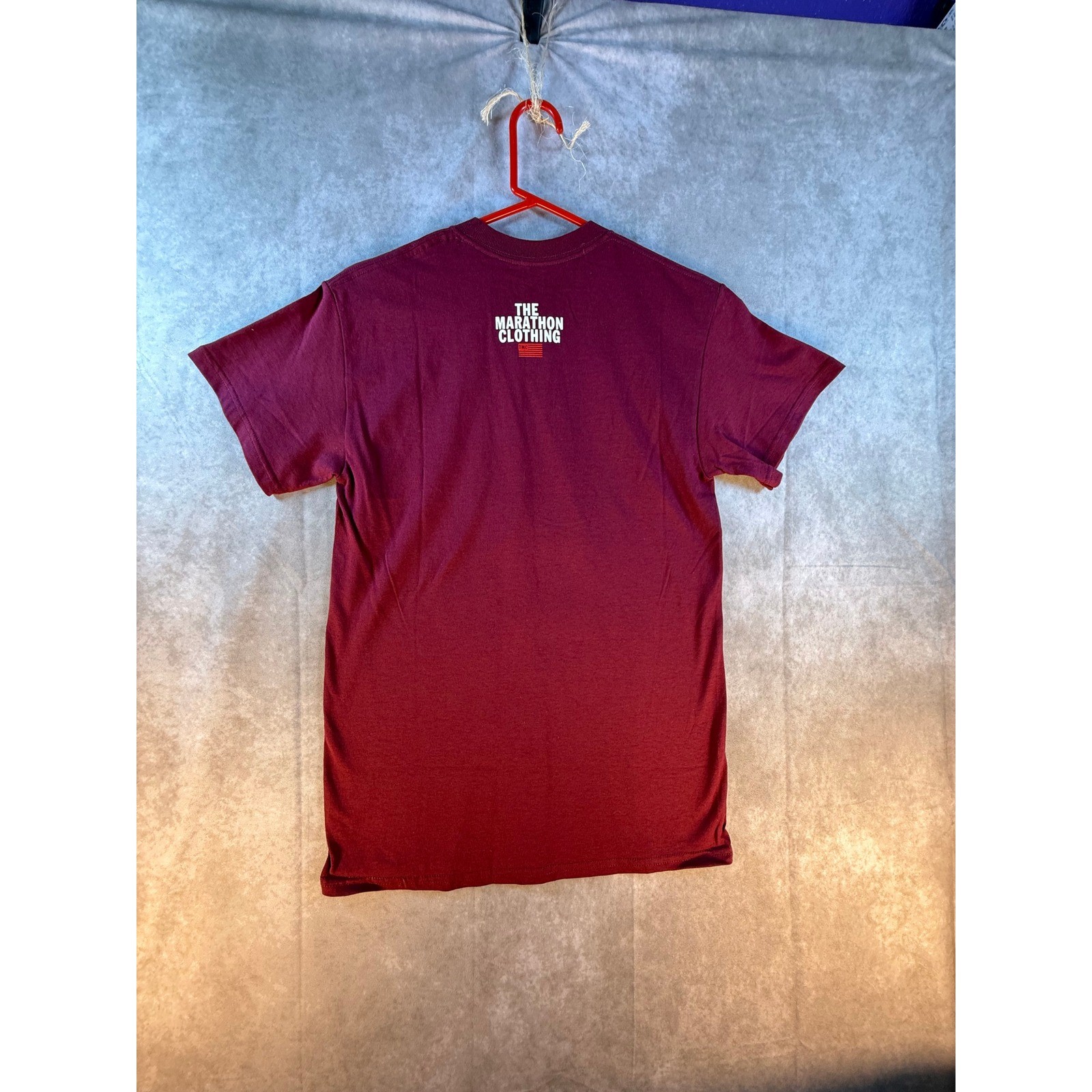 The Marathon Clothing T-Shirt Men Small Burgundy Crenshaw Nipsey Hussel Urban