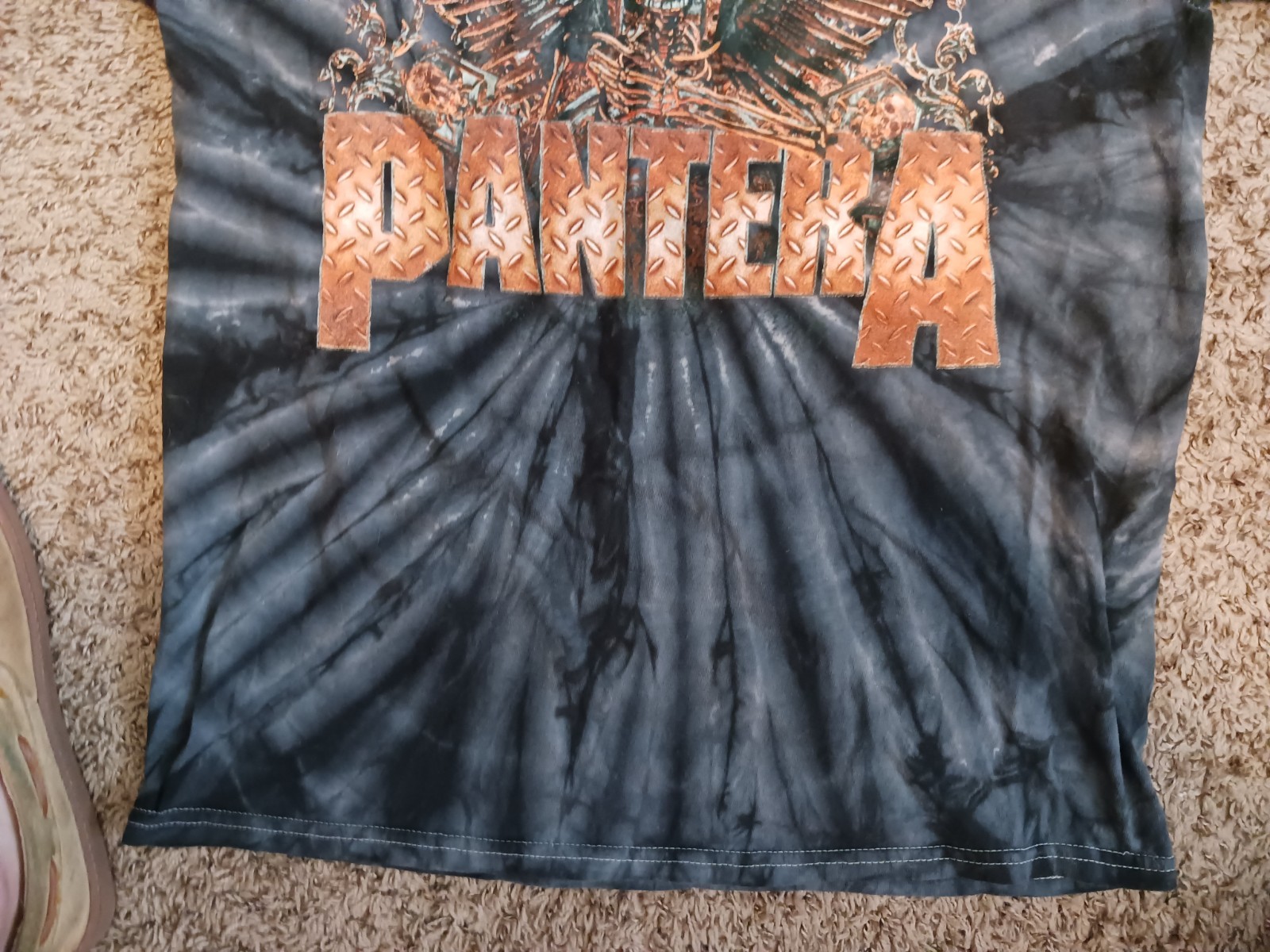 Pantera Cowboys From Hell World Tour T-Shirt Size Large 2023 Gray Tie Dye