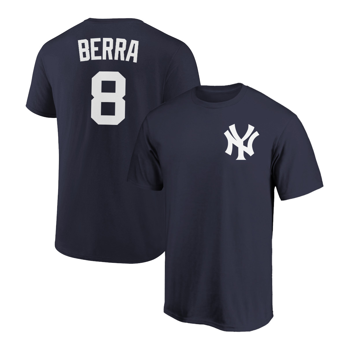 Yogi Berra T-Shirt New York Yankees Player Name and Number Soft Jersey Tee