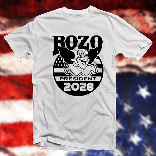 BOZO for President 2028 COTTON T-SHIRT parody satire democracy vote politics