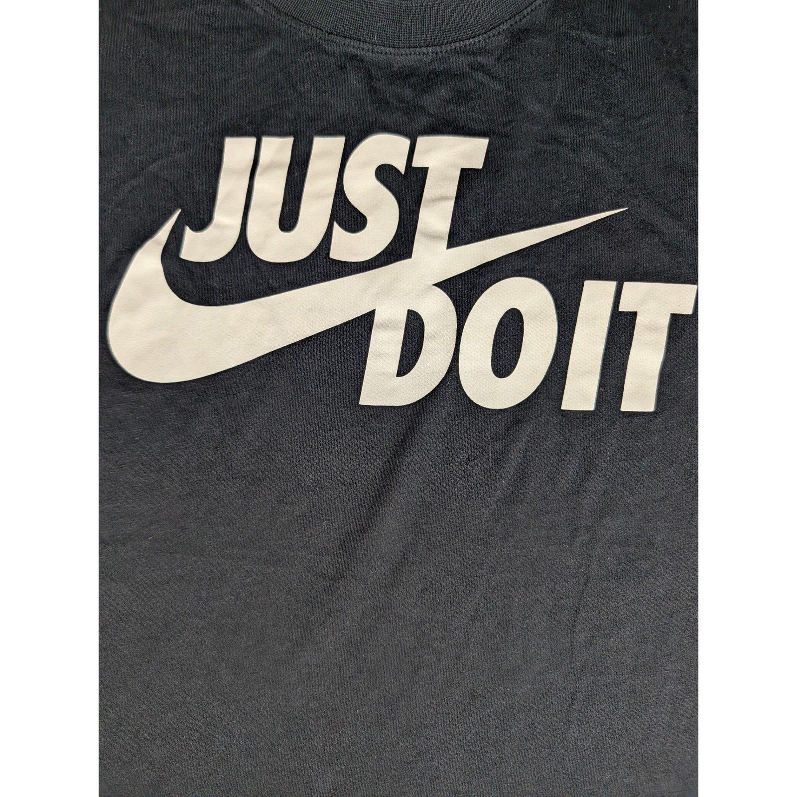 Nike Mens Just Do It Graphic T-Shirt Black Short Sleeve Crew Neck XXL AR5006-010