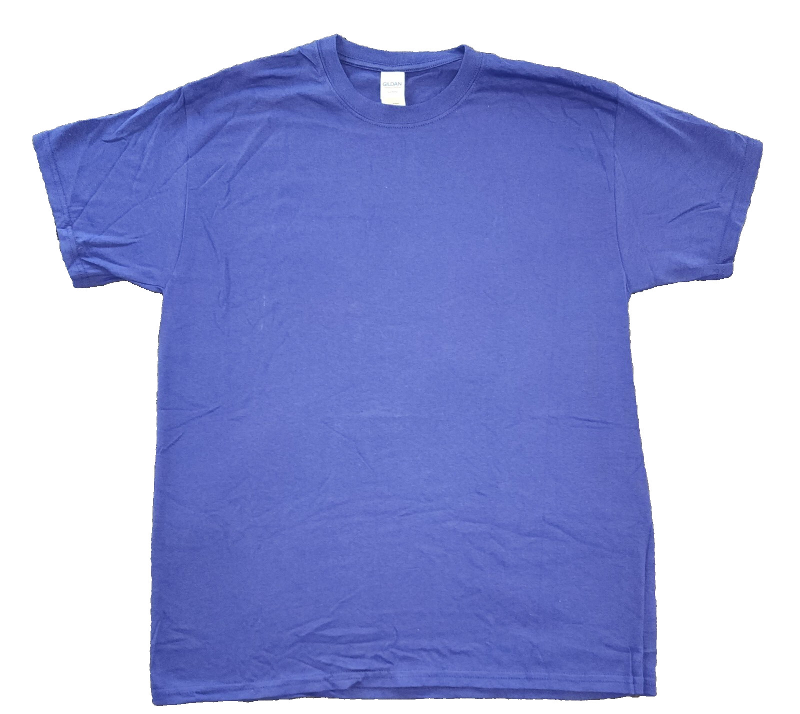 Gildan Adult Purple Blue Pre-Shrunk Heavy Cotton Crew Neck T-Shirt Size XL