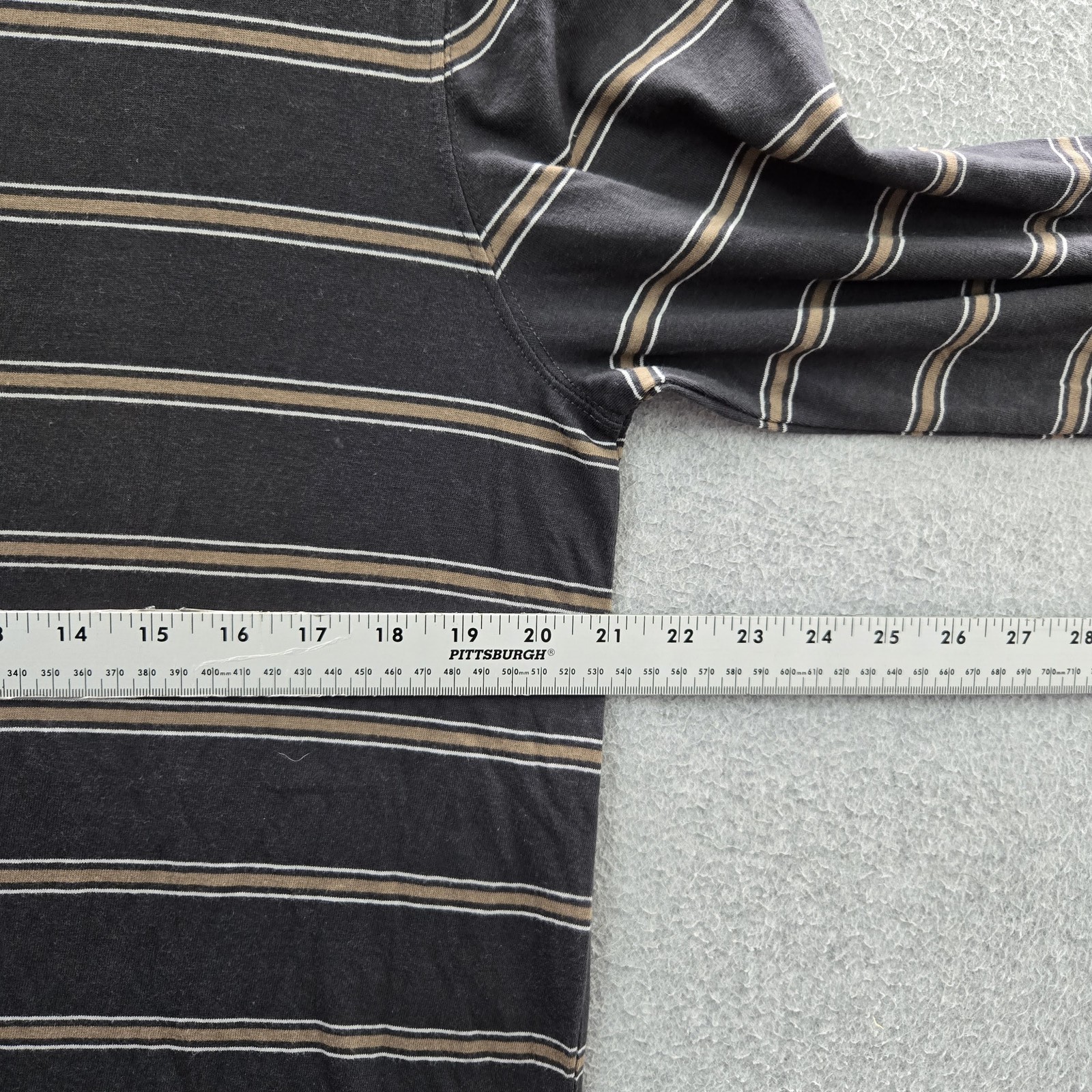 Old Navy Men Shirt L Black Striped Long Sleeve NWT