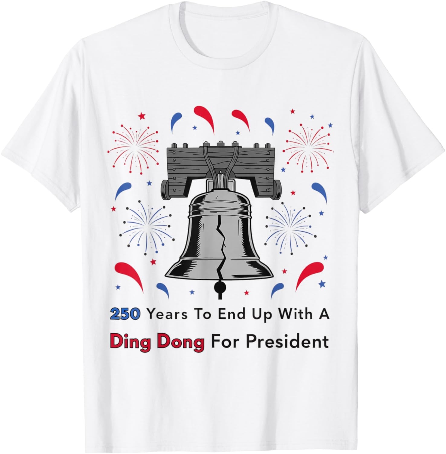 Patriotic Liberty Bell Political Humor White T-Shirt
