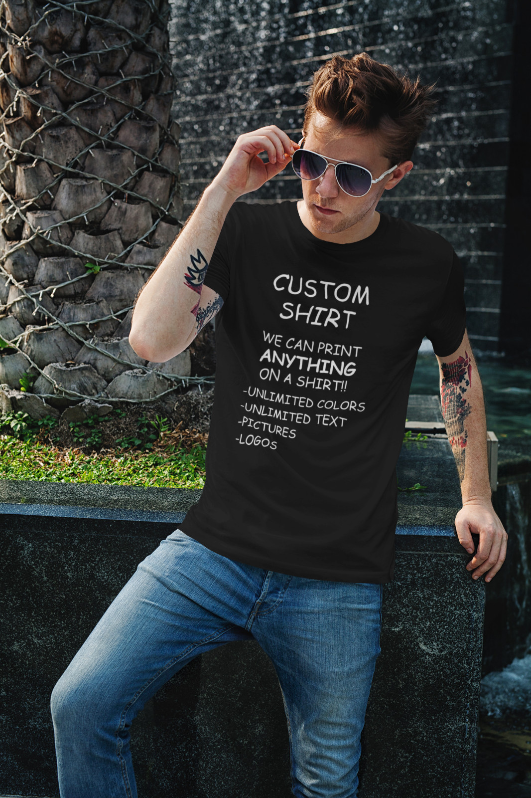 Personalized Custom T-Shirt Printing with your photo, text, logo, anything New
