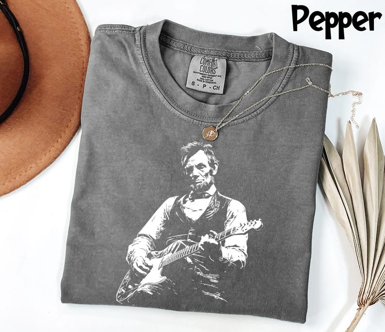 Comfort Colors Abraham Lincoln Guitar Shirt, Funny President T-Shirt