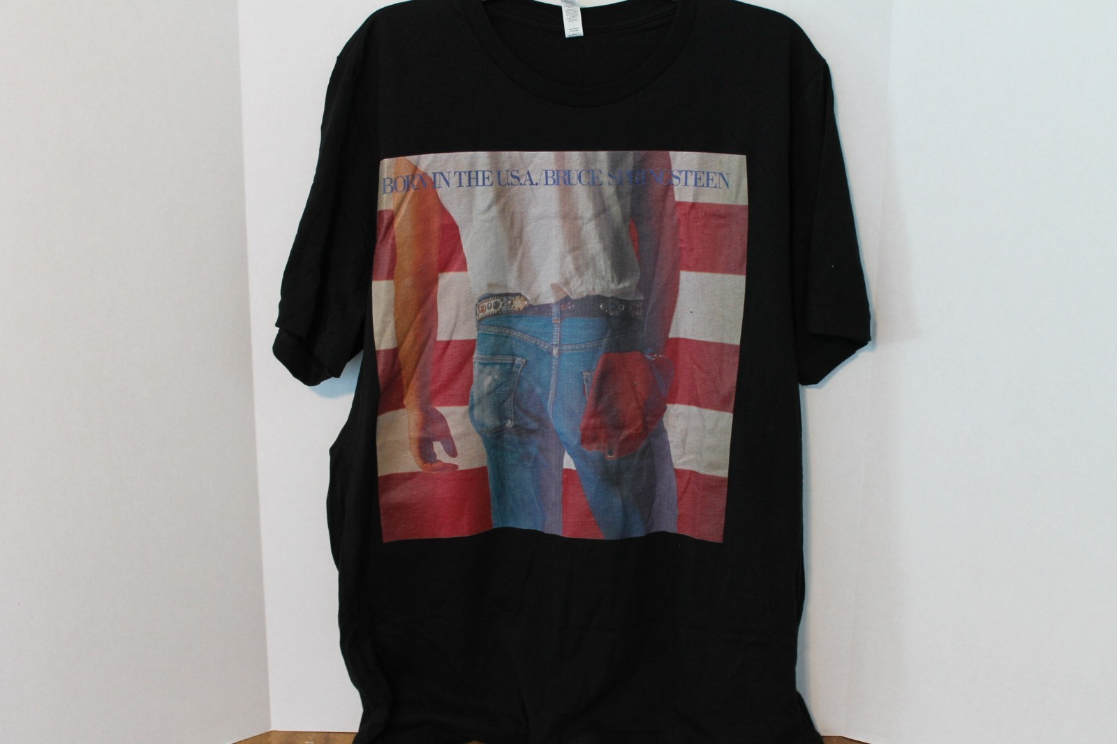 Bruce Springsteen Born in the USA Album Cover Black T Shirt Size XL