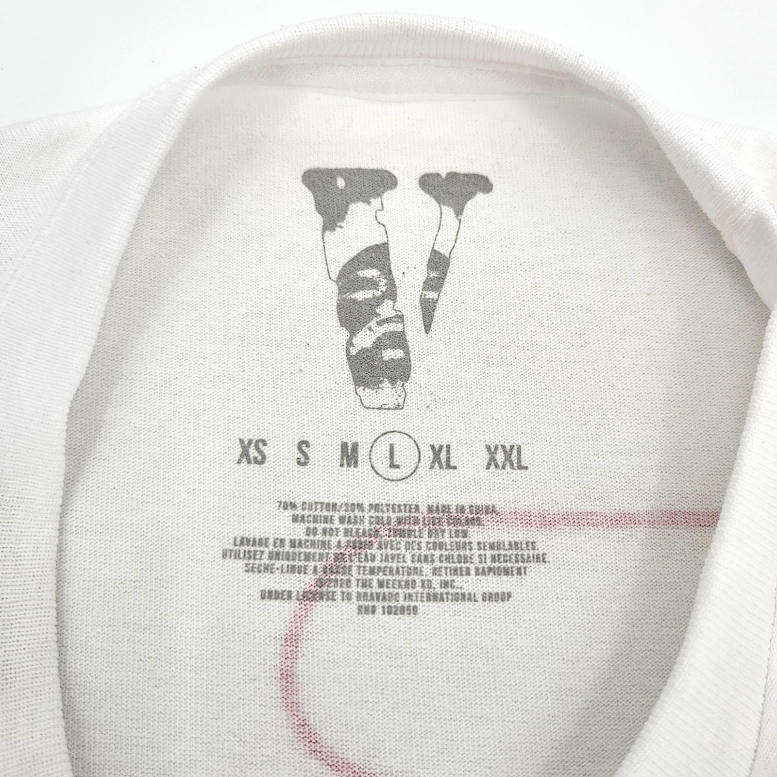 Official The Weeknd x Vlone After Hours Blood Drip T-Shirt White Tee Men’s Large
