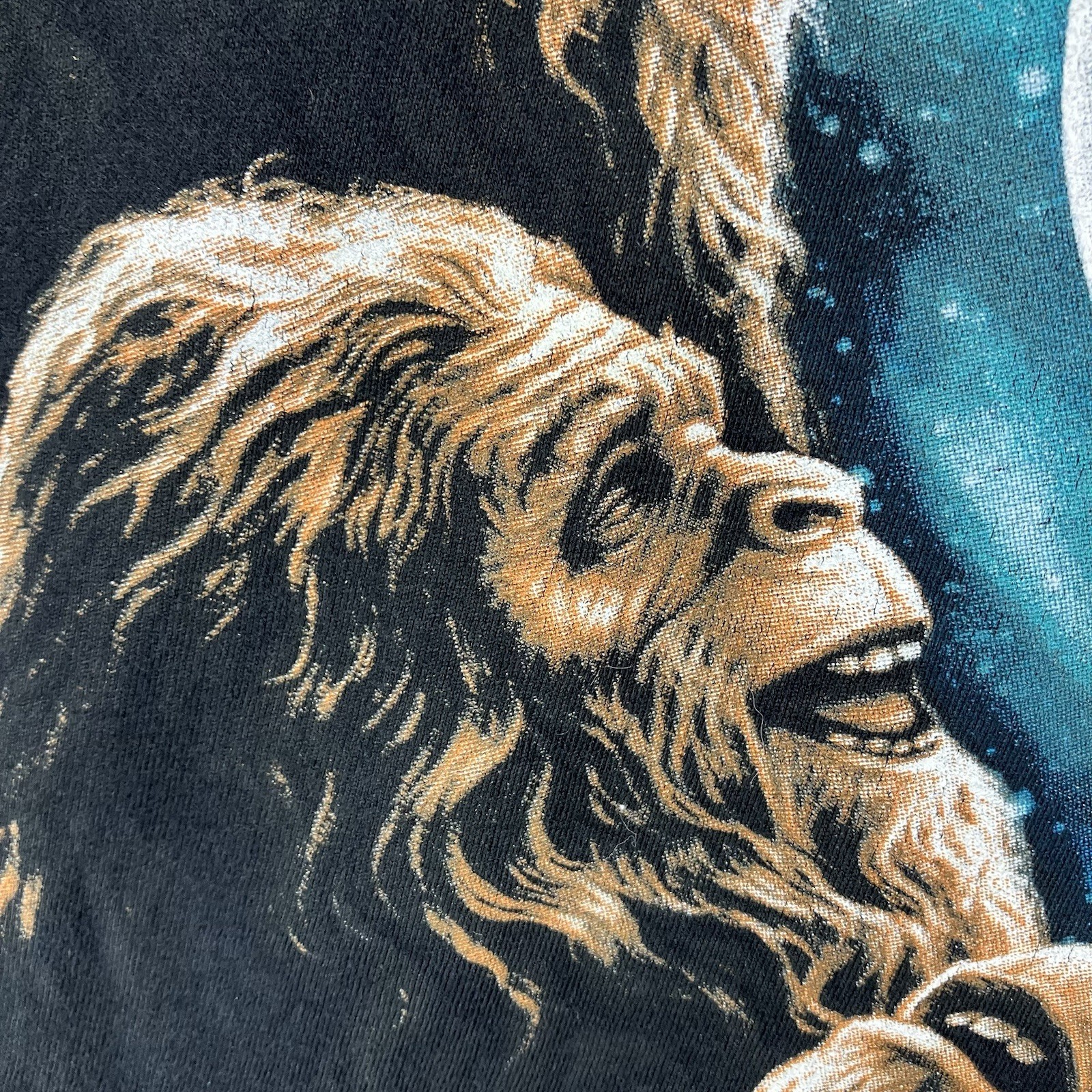 Mens Sasquatch T Shirt 2XL 3 Bigfoot Laughing At The Moon JedCo Jeep All Cotton