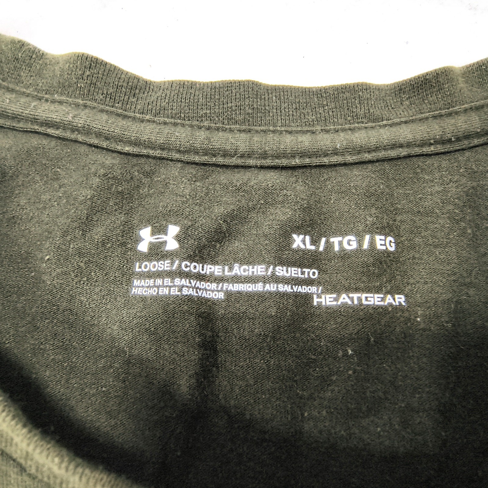 Under Armour Fish Crew Neck Short Sleeve Shirt Mens Size Extra Large XL Green
