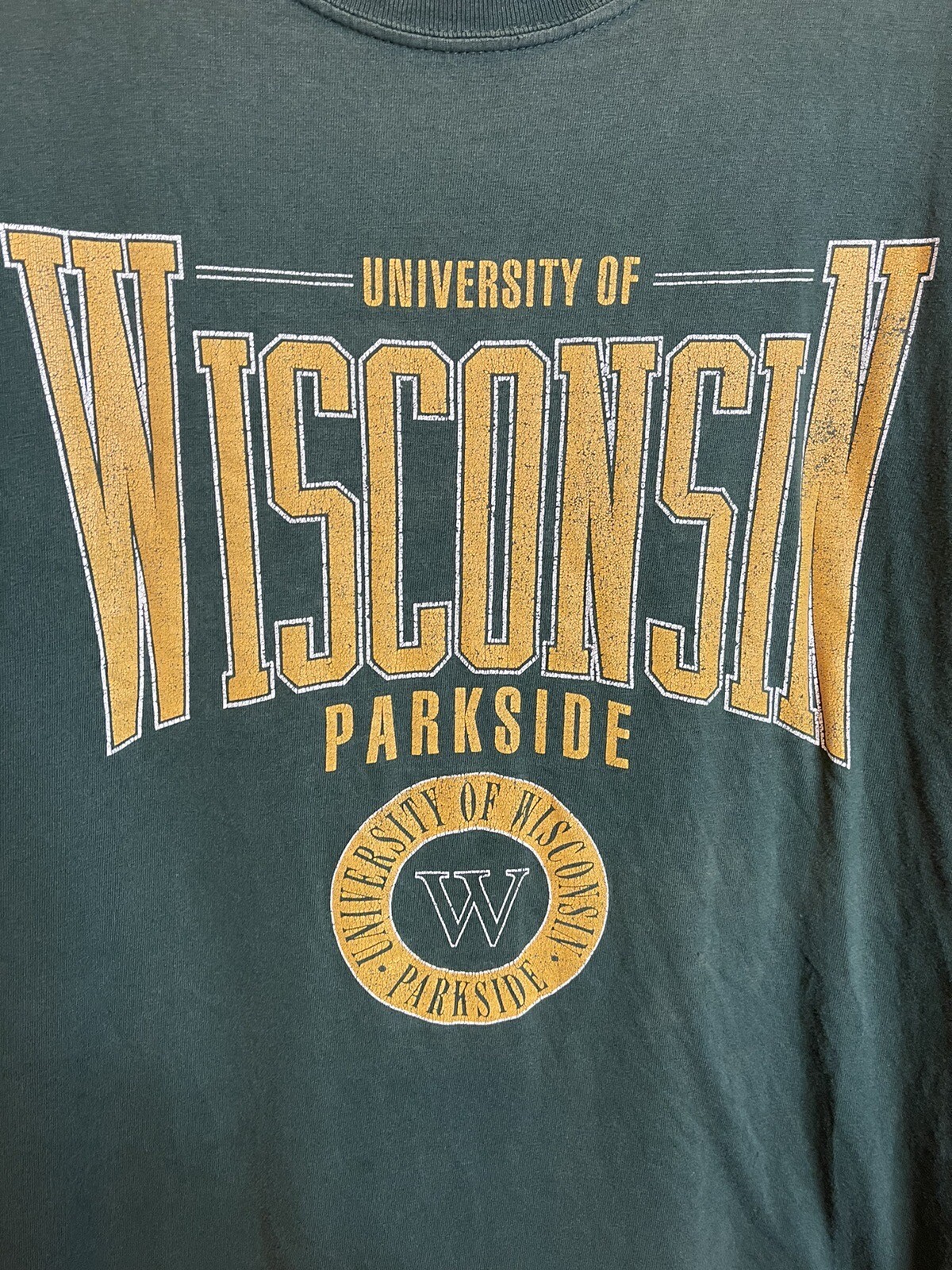 Vintage University Of Wisconsin Parkside T-Shirt Adult Large Green