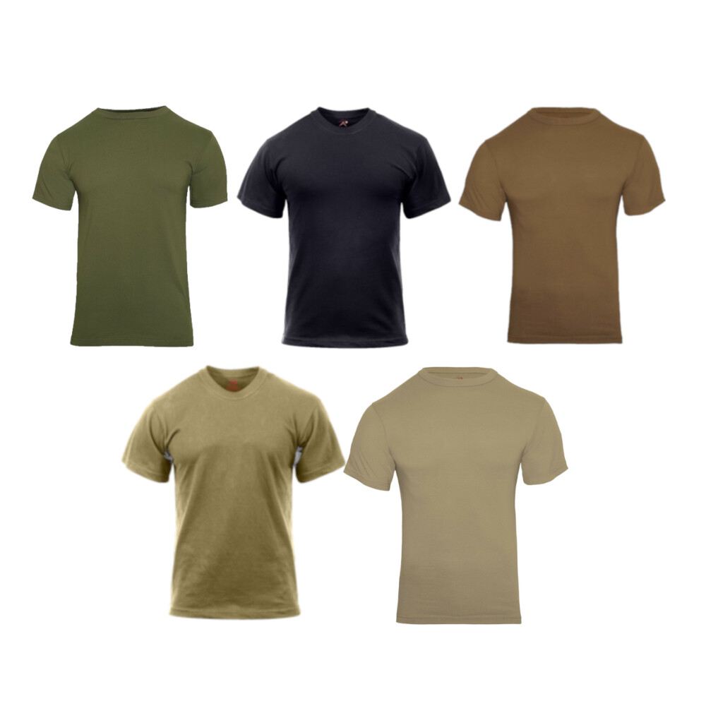 Rothco Solid Color Polyester Plain Army Military Outdoor Short Sleeve T-Shirt