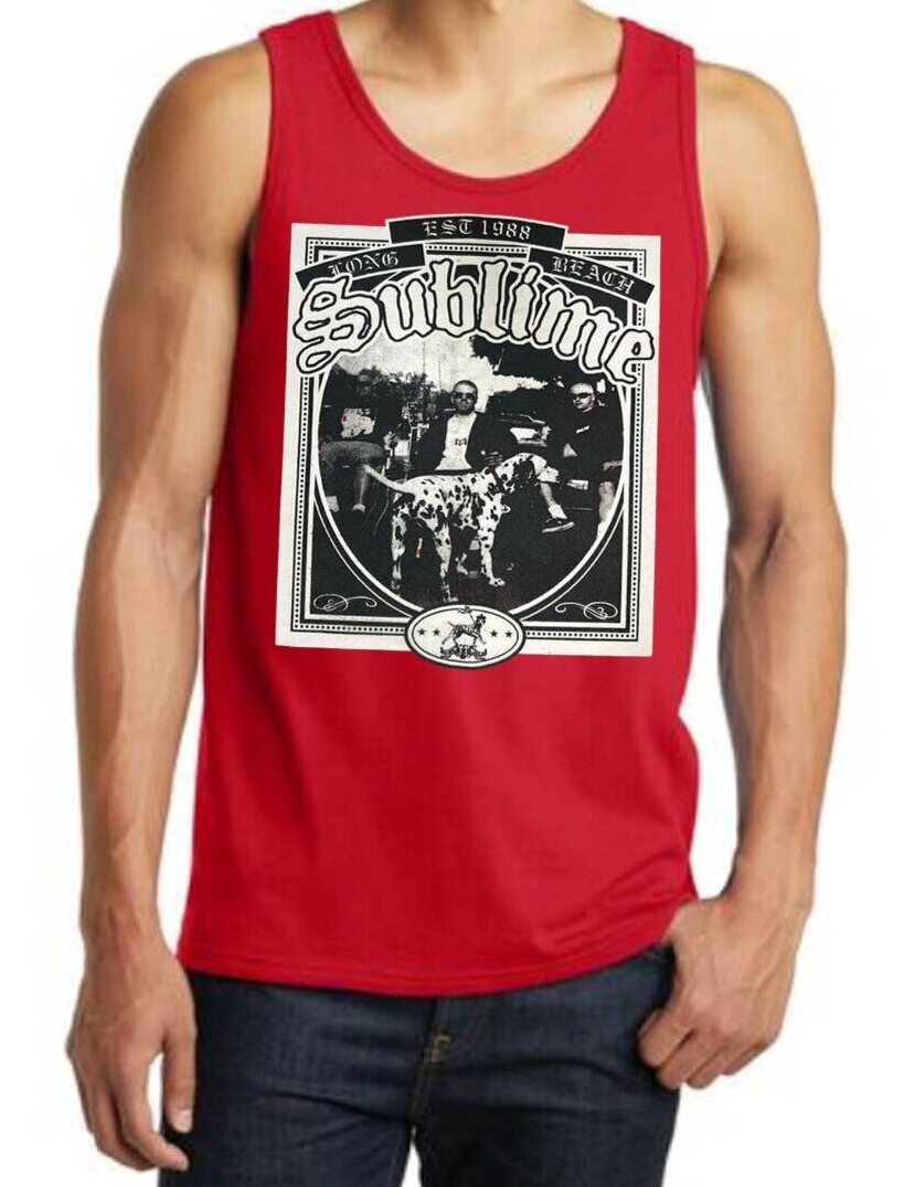 Sublime Dalmatian Dog Rock Band Black Tank Top (Various Colors)