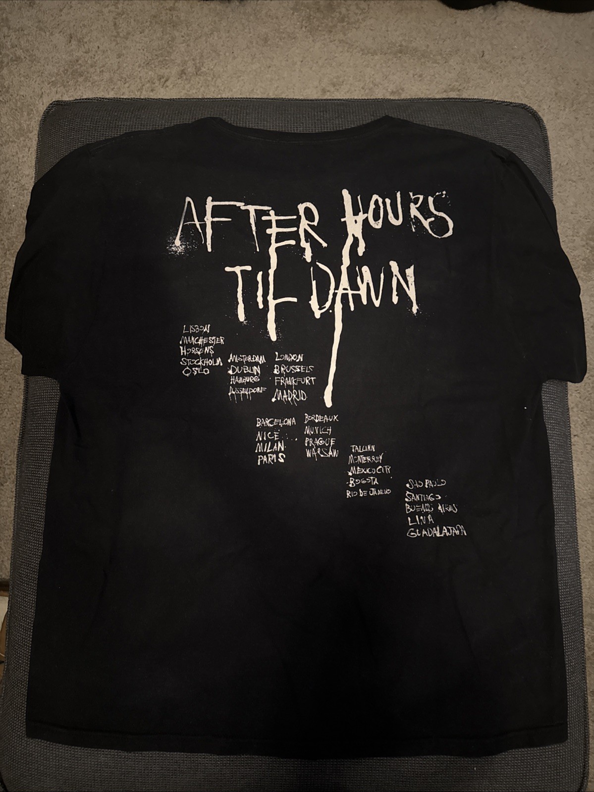 THE WEEKND AFTER HOURS TIL DAWN MEXICO CITY 2023 TOUR SHIRT XL RARE OFFICIAL XO!