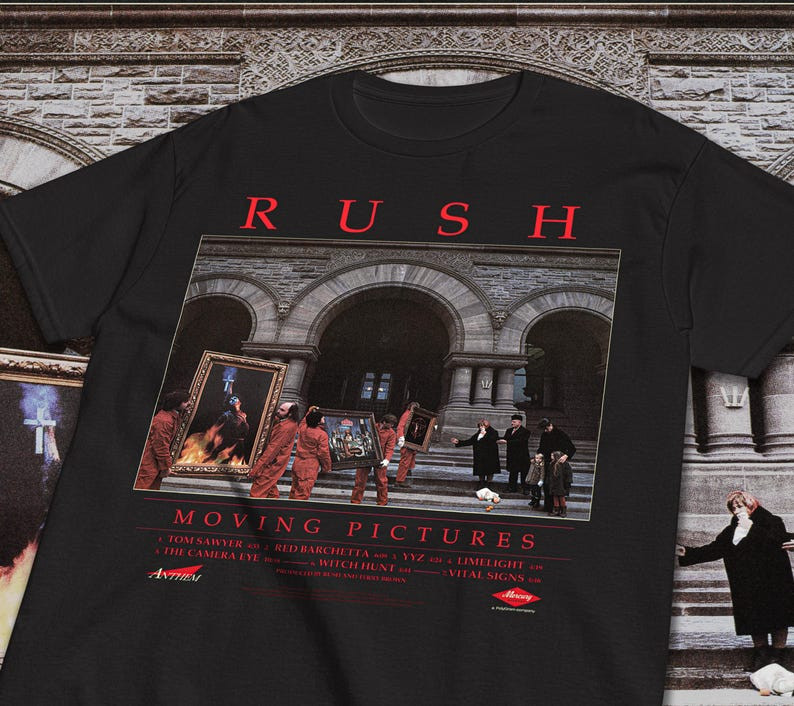 Rush T-Shirt Moving Pictures – Vintage Rock Music Tee