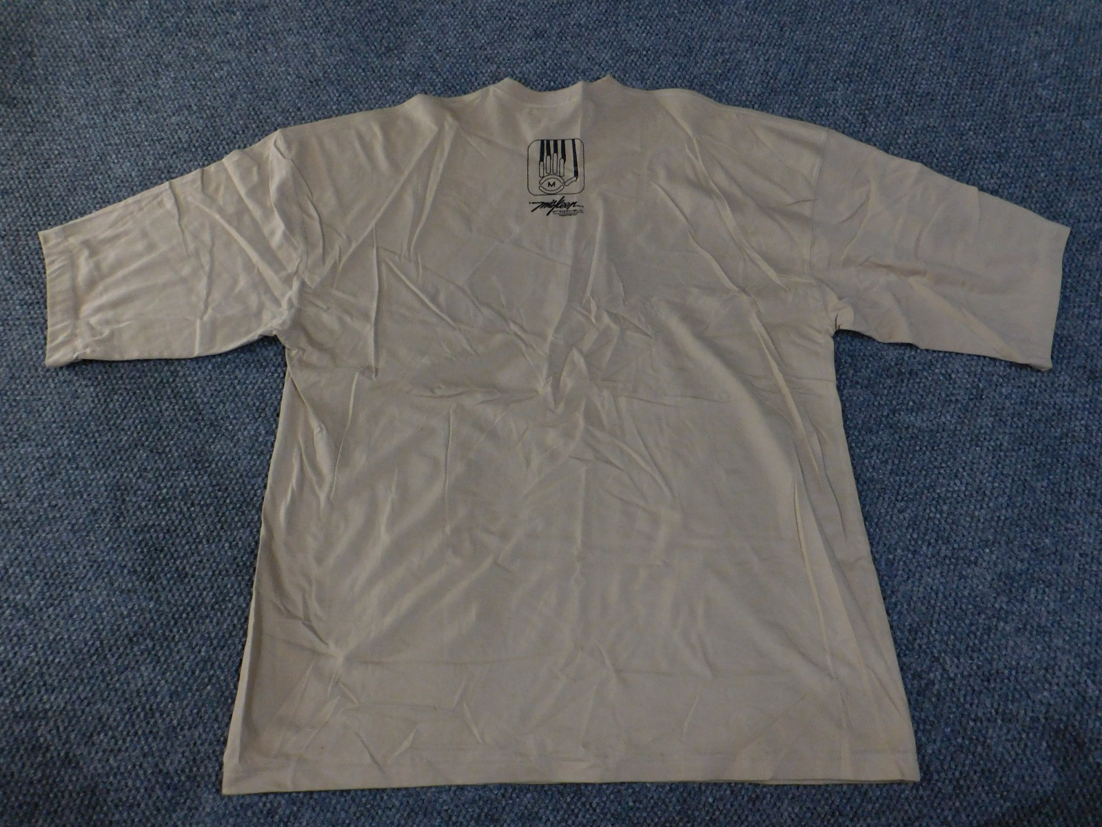 Miskeen t shirt mens XL beige graphic streetwear hiphop vintage baggy
