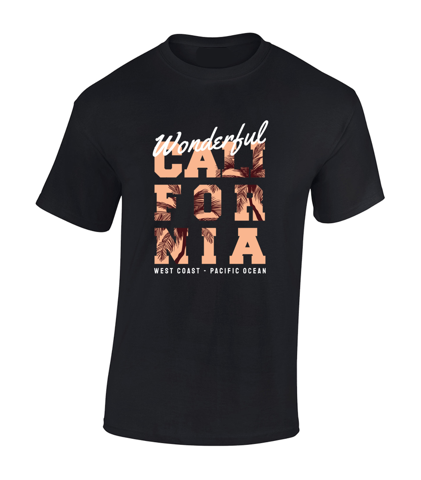 WONDERFUL CALIFORNIA MENS T SHIRT USA SUMMER HOLIDAY CLOTHING CASUAL TOP
