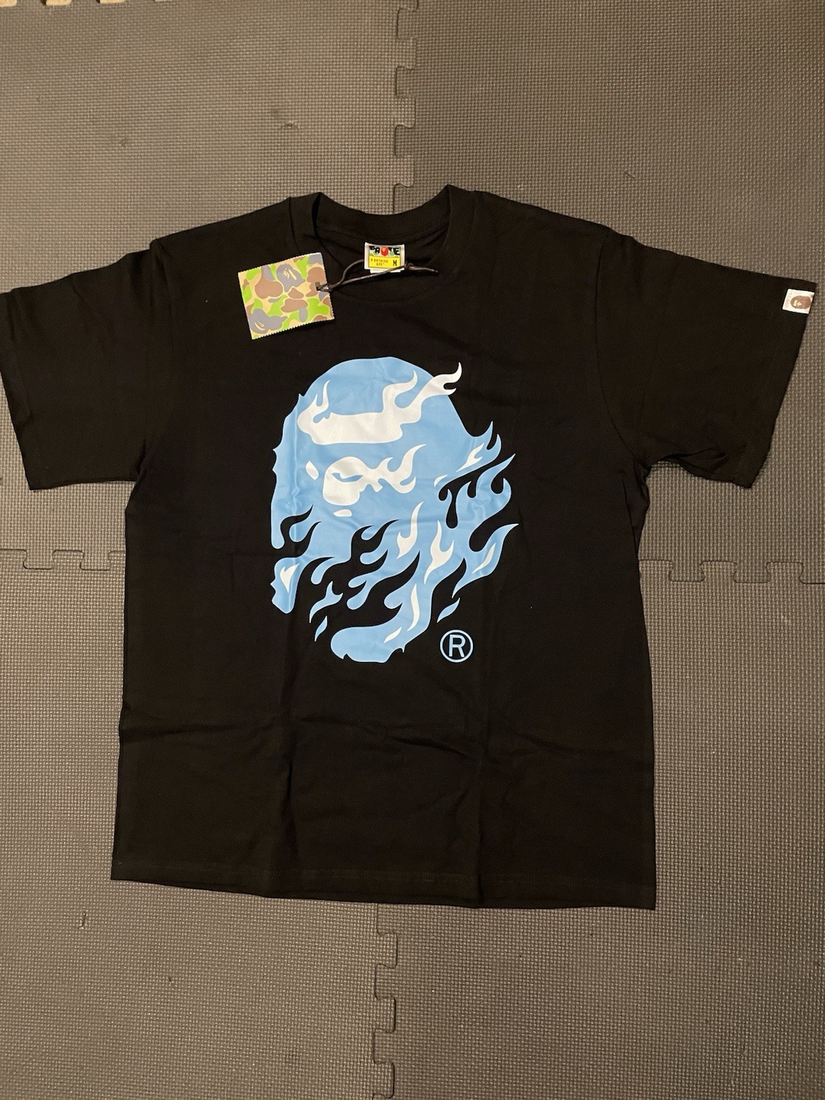 A Bathing Ape BAPE Black Ape Head Logo Graphic Tee Men’s M Cotton Crew Neck