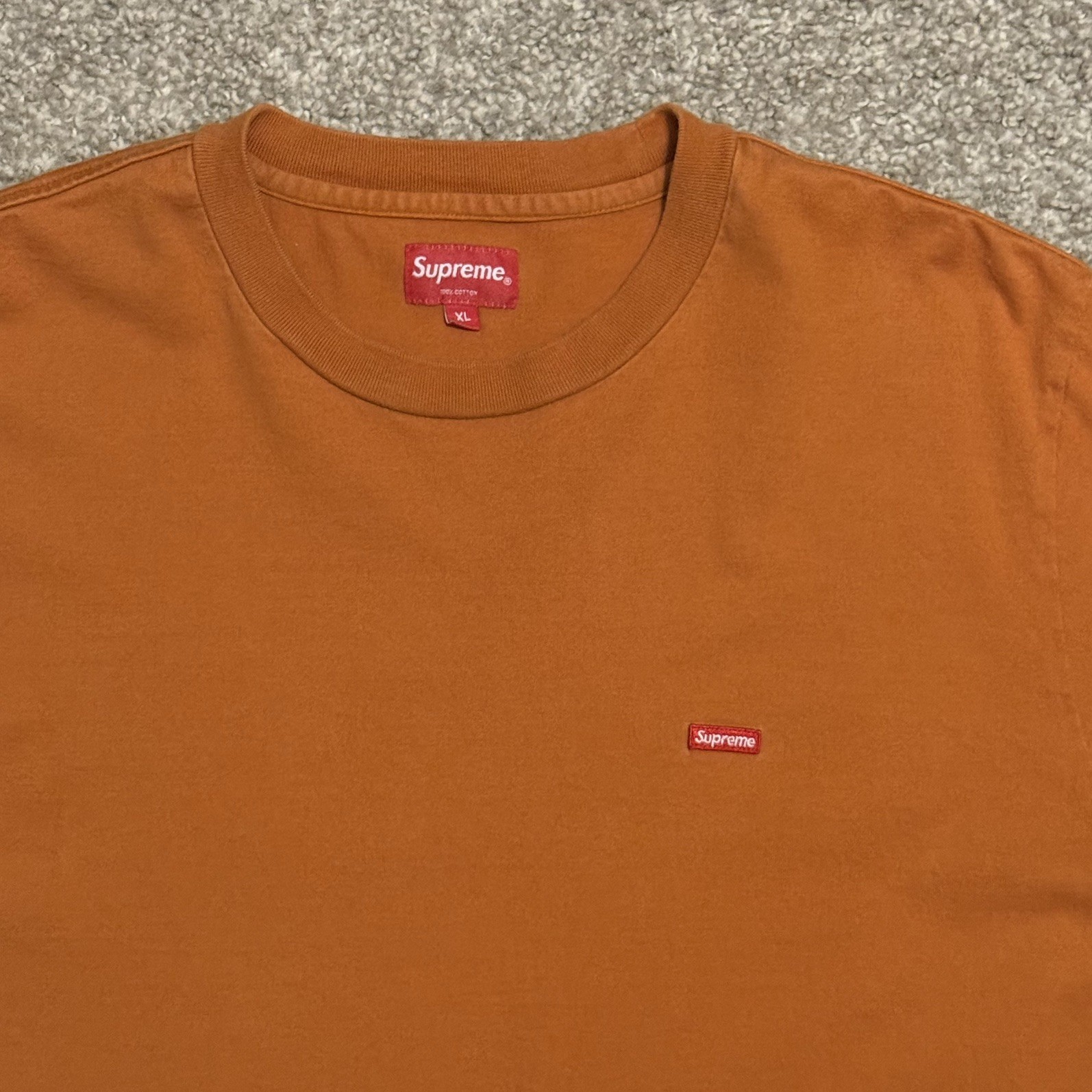 SUPREME Small Box Logo T Shirt Size XL orange