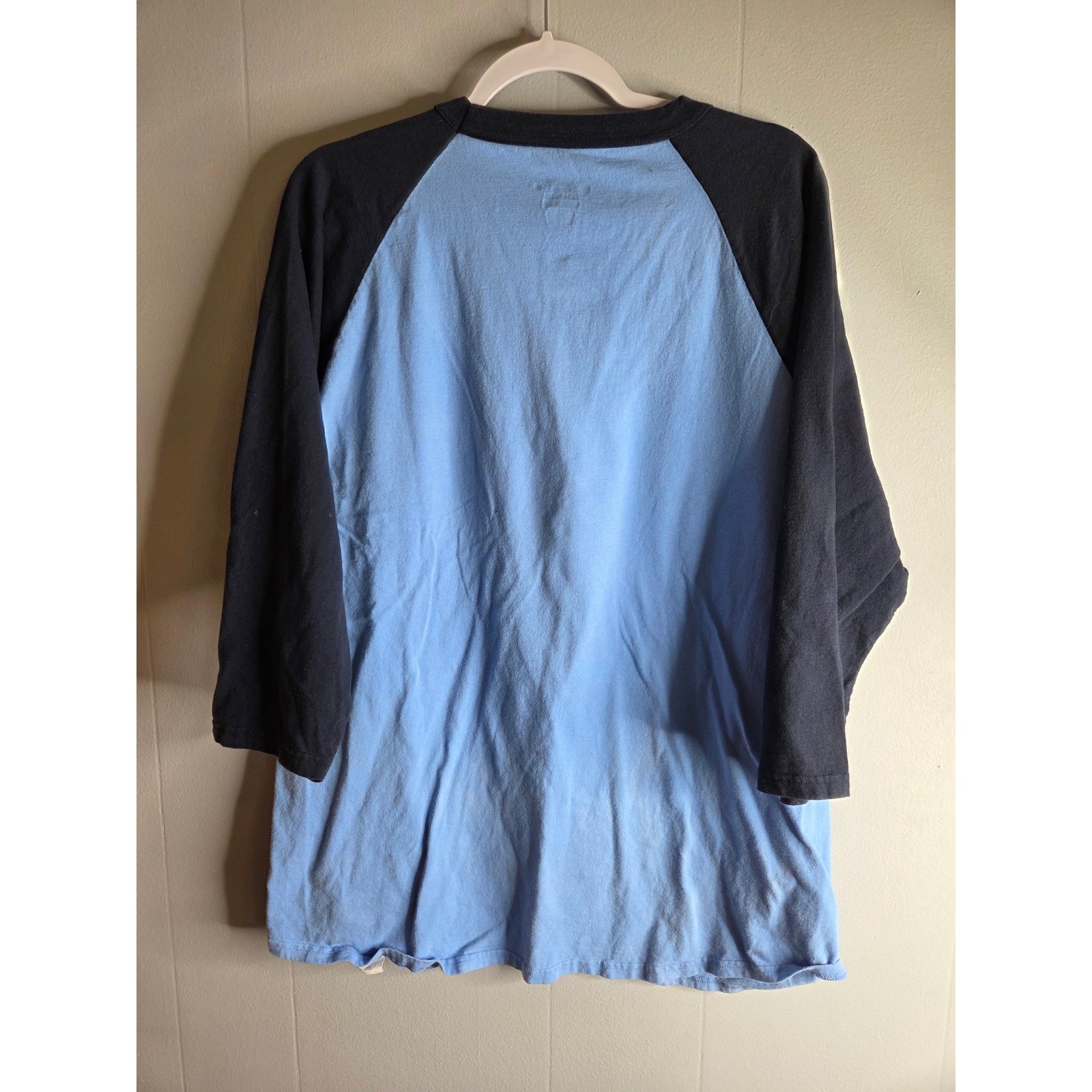 Champion Mens XL Blue You Play Ball Like A Girl Raglan Baseball 3/4 Sleeve Tee