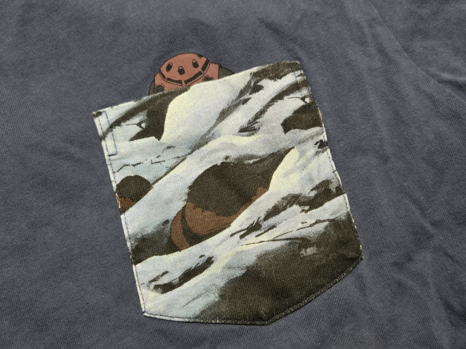 Uniqlo UT Gundam 40th Anniversary Pocket Short Sleeve Blue T-Shirt Men’s Medium
