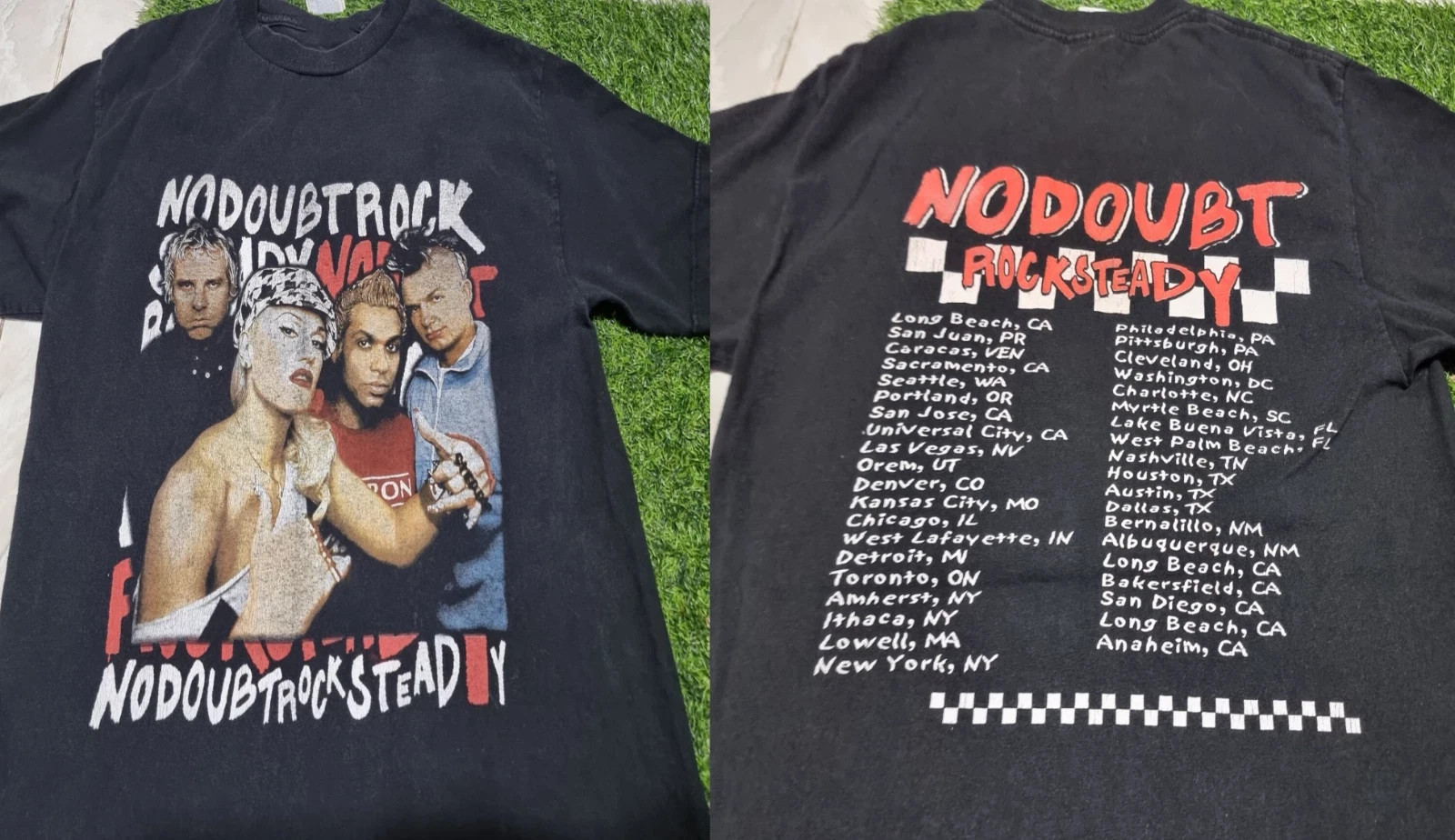 VTG No Doubt 2002 Rock Steady Tour Black T Shirt Reprint