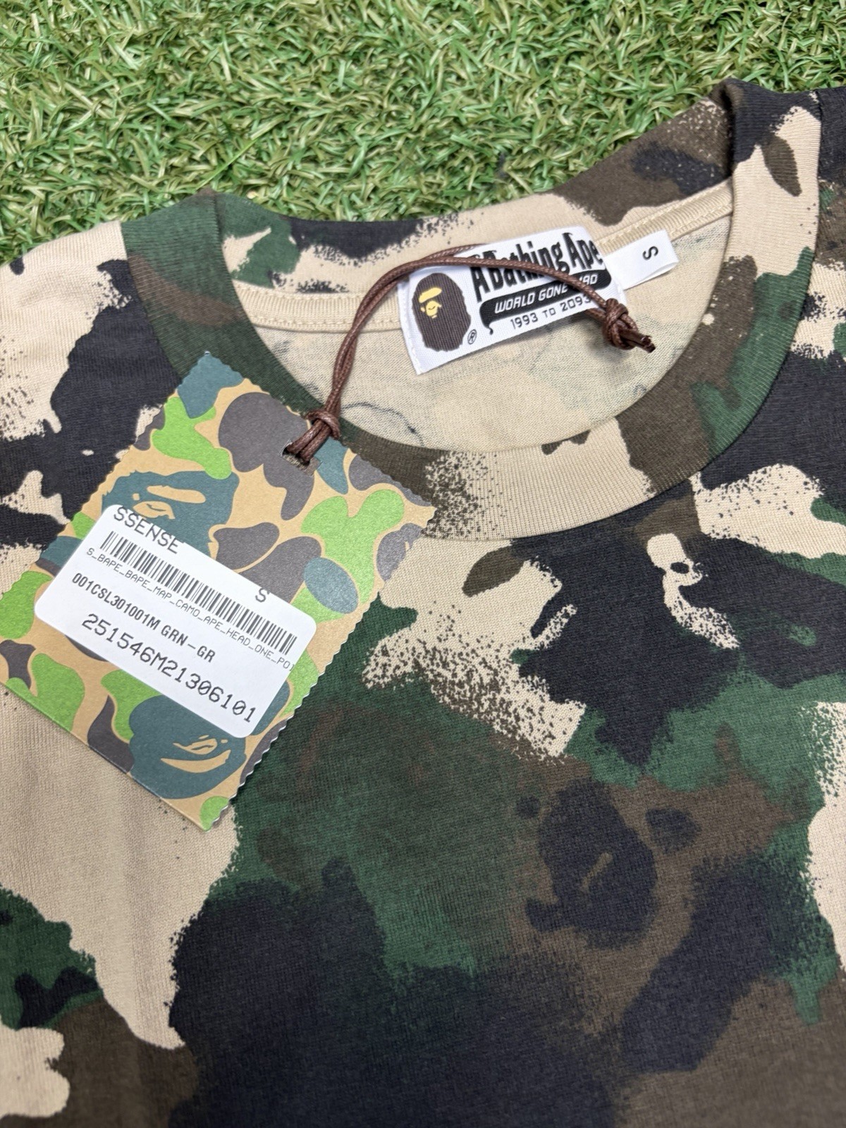 A Bathing Ape Map Camo Ape Head One Point Relaxed Fit Tee
