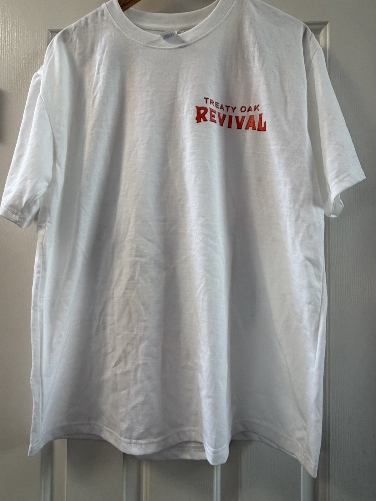 Treaty Oak Revival T-Shirt Front & Back Graphic White Band Tee Unisex
