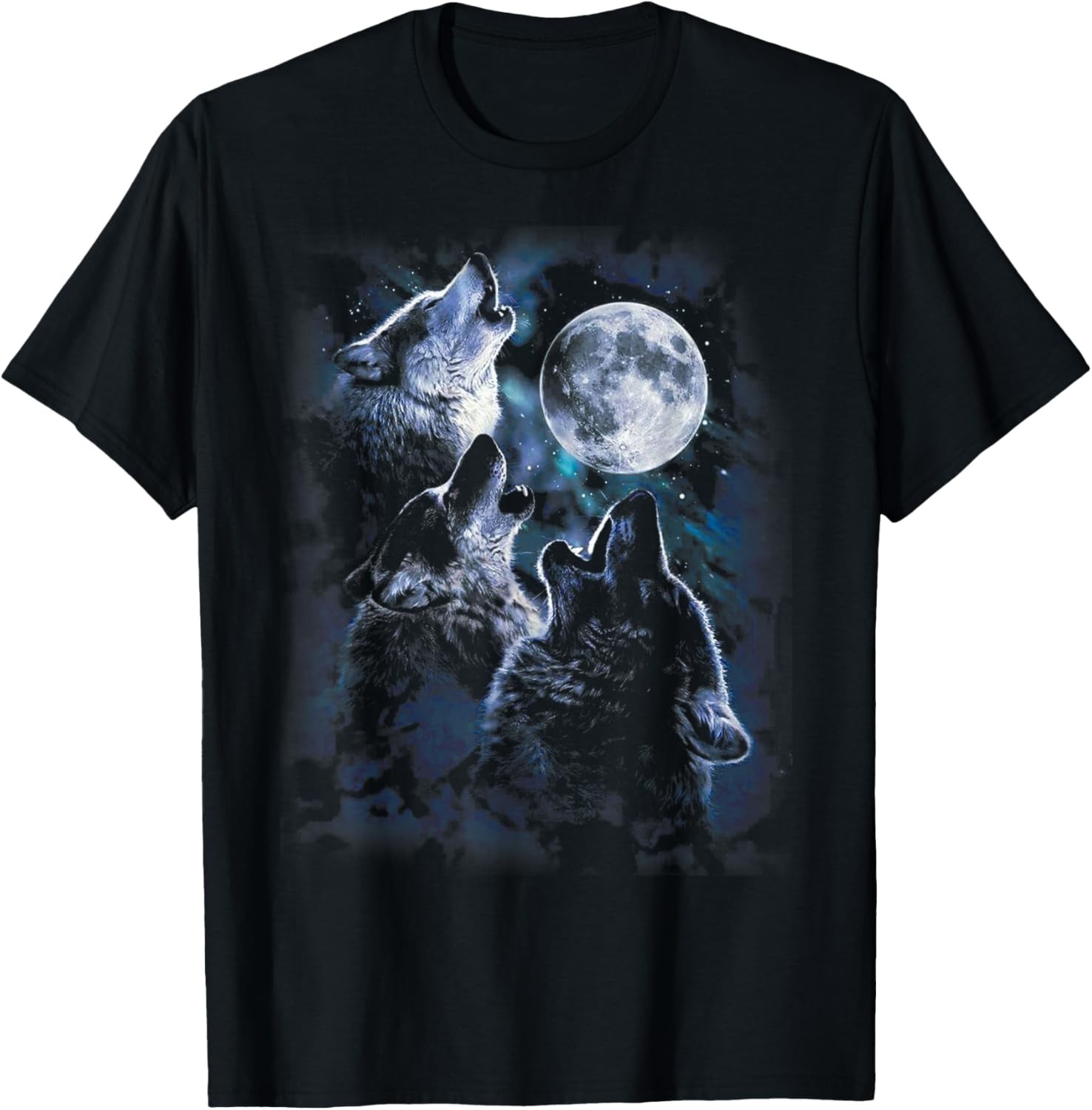 Wolf Howling At The Moon T-Shirt Wildlife Wolves Lovers Men T-Shirt