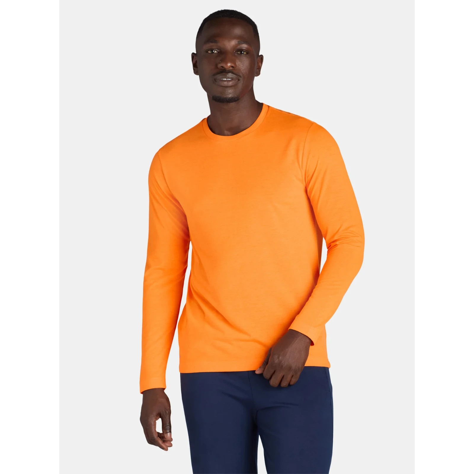 Athletic Works Men’s Tri Blend Long Sleeve T Shirt 2XL (50-52) Blazing Orange