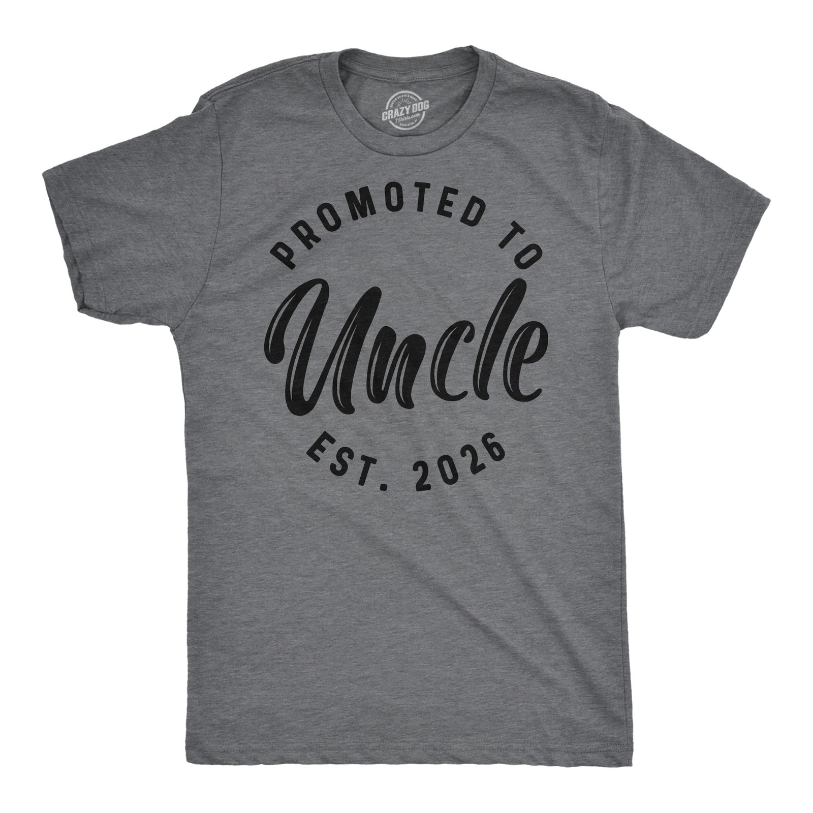 Mens Funny T Shirts Promoted To Uncle 2026 Sarcastic Family Tee For Men