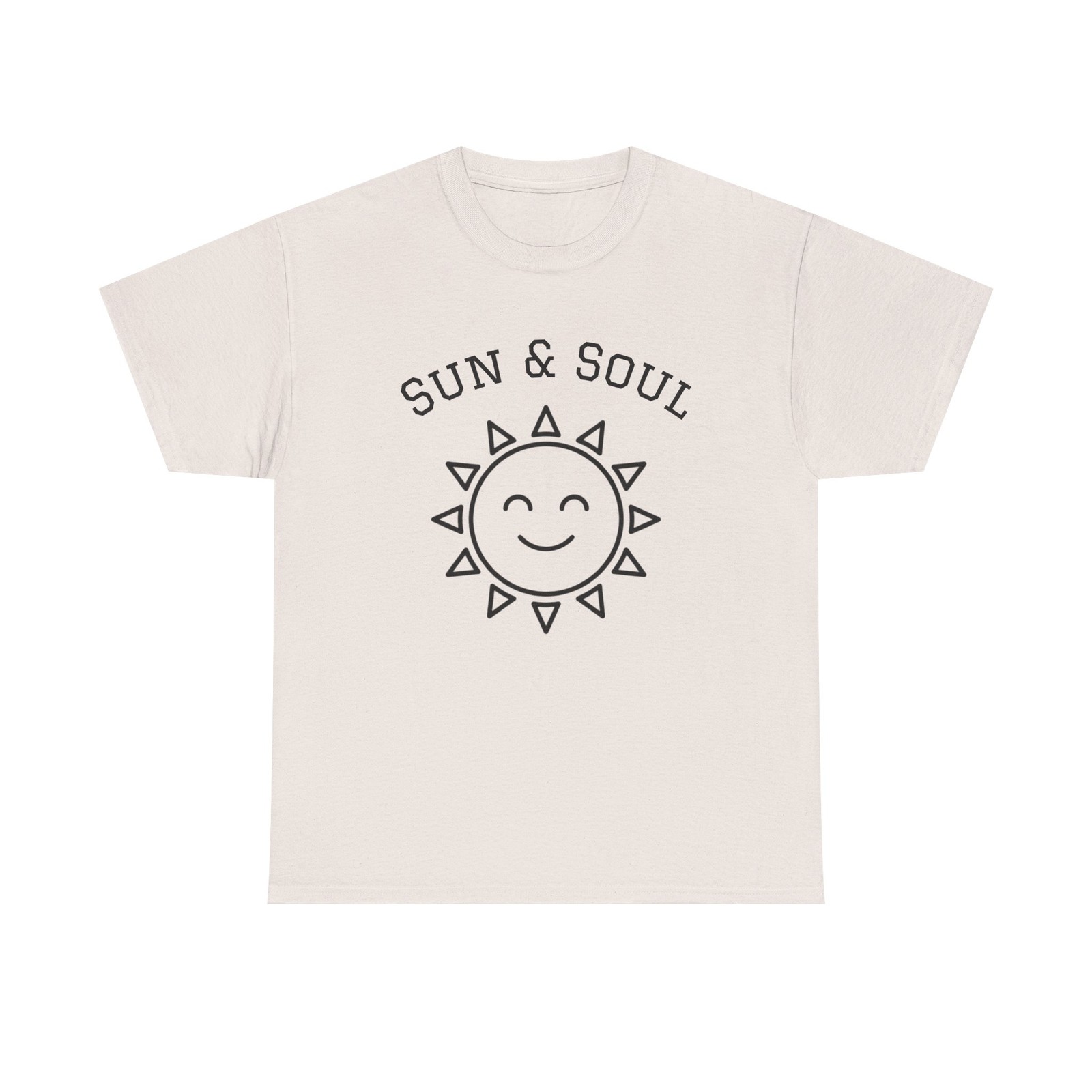 Sun & Soul smiling sun Tee | Positive vibes, minimalist art design simple