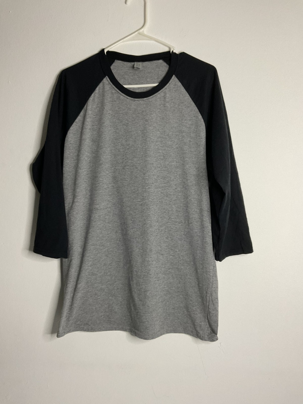 Jerzees Men’s Tri-Blend T-Shirt 3/4 Sleeve Soft Raglan Baseball Tee Size L