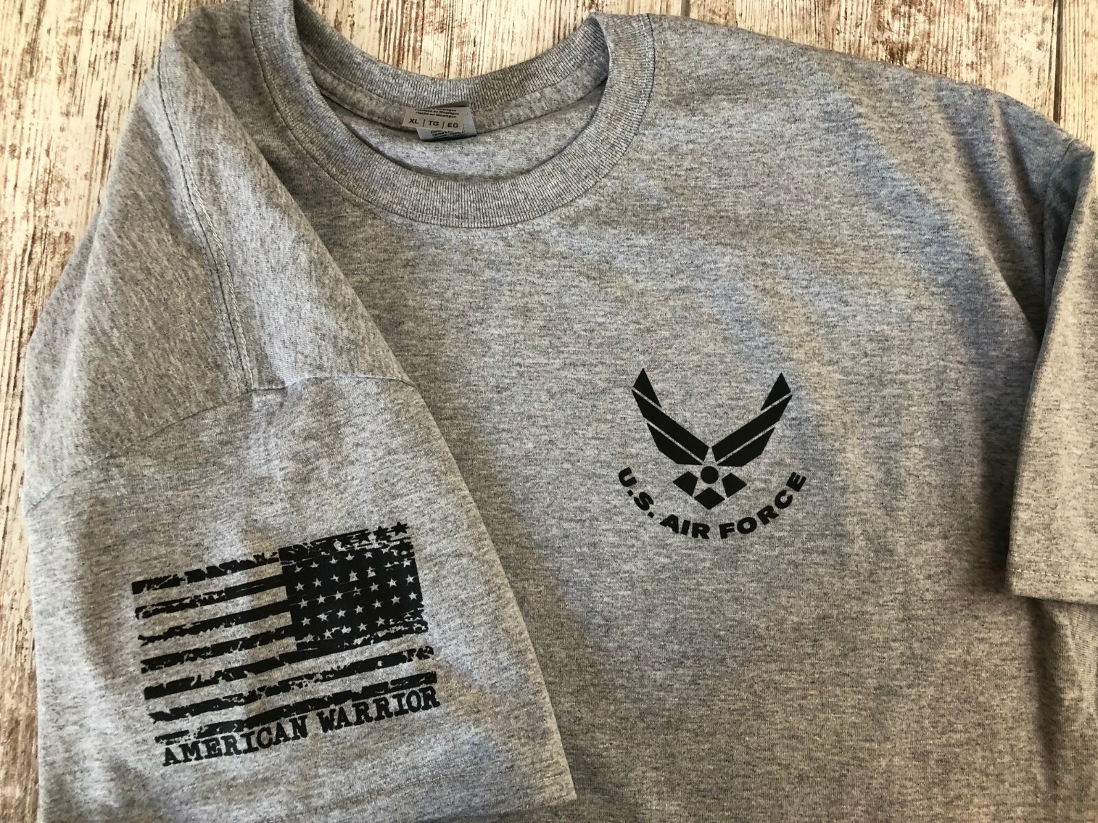 Air Force Military T-shirt With DD-214 Alumni USAF Chest Logo 113