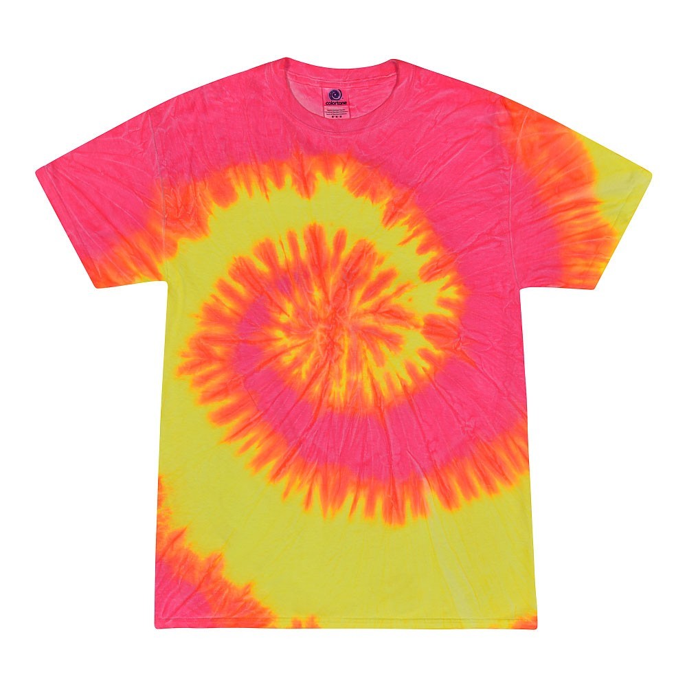 Multi-Color Tie Dye T-Shirts, Kids & Adults Short Sleeve Cotton Colortone