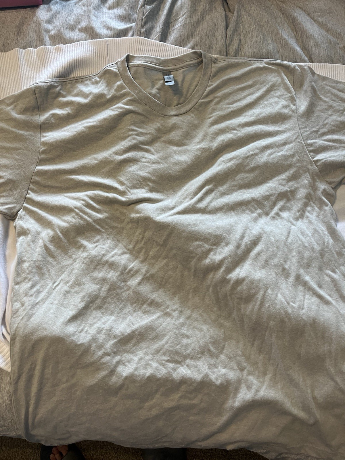 NEXT LEVEL APPAREL Men’s Short Sleeve T-shirt – XL – Brand New – Stone Color