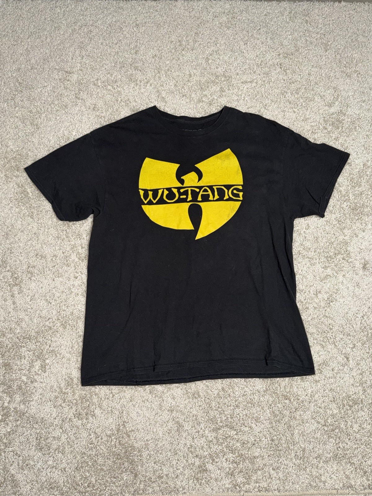 Wu-Tang Black Yellow Graphic Men’s Size XL Cotton Crew Neck Short Sleeve T-Shirt