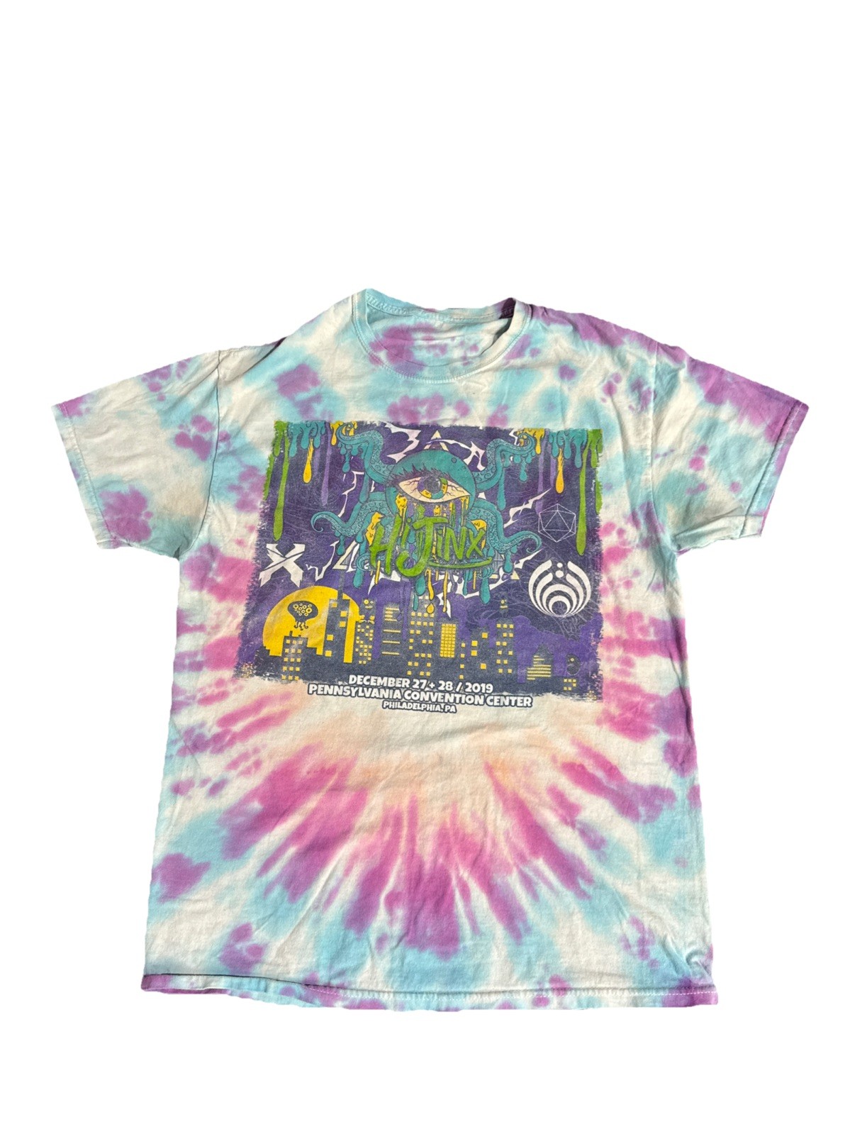 2019 Hijinx Music Festival tie-dye Graphic Tee