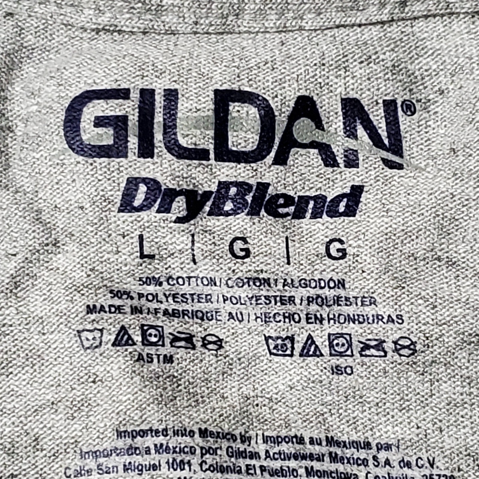 3 Qty Gildan Adult DryBlend 50/50 Heather Grey Sport T-Shirt G800 Large New
