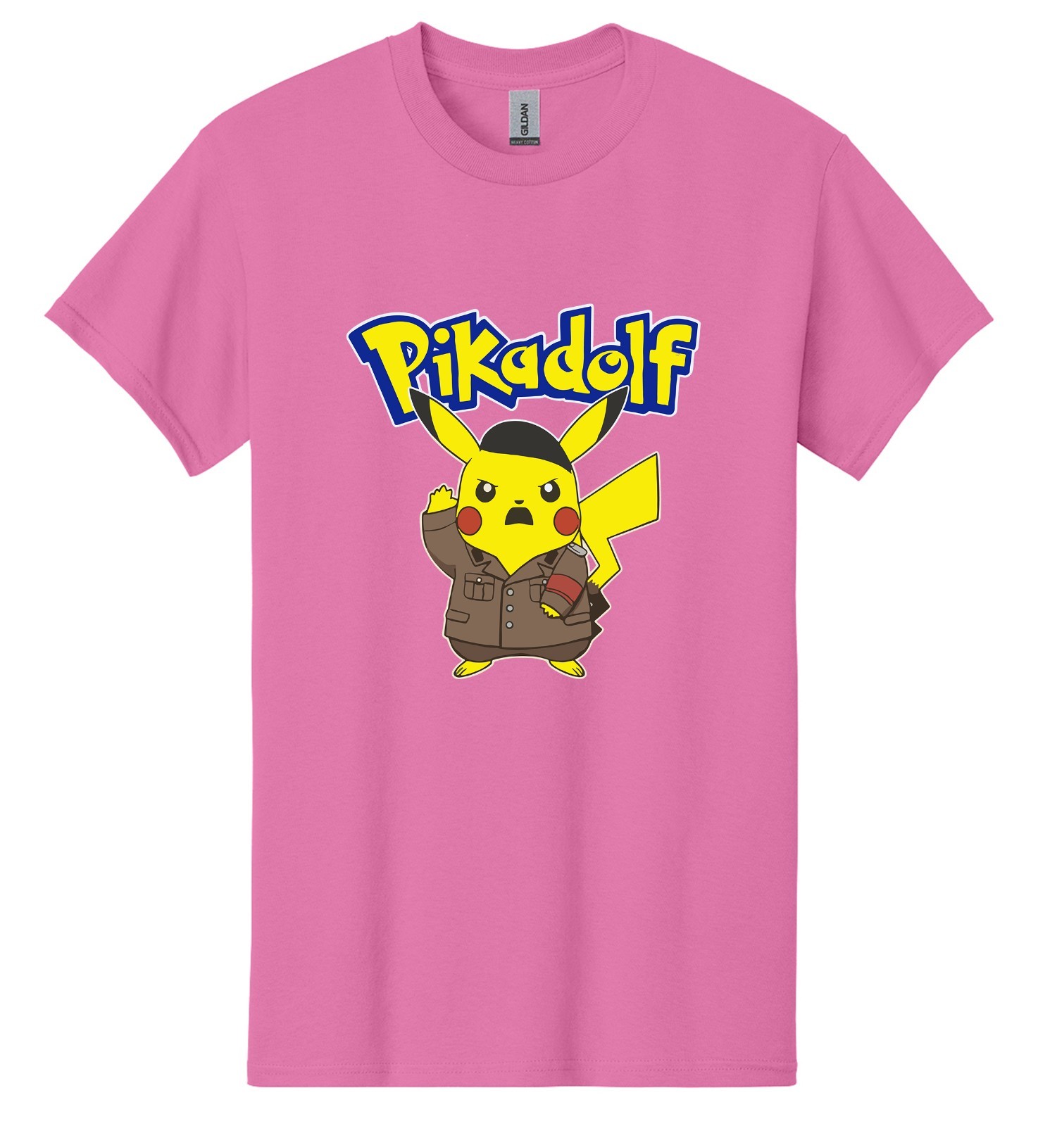 PikaDolf Cartoon Funny Classic Men’s T-Shirt Parody American USA New Gift Tee