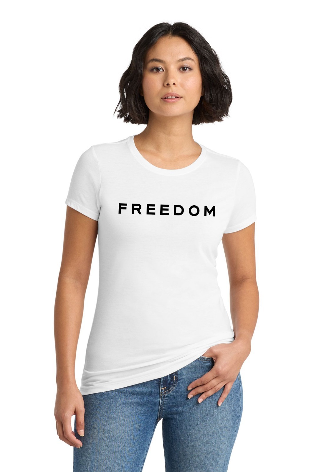 2X-LARGE Freedom White Tri-Blend T- Shirt Charlie Kirk Unisex